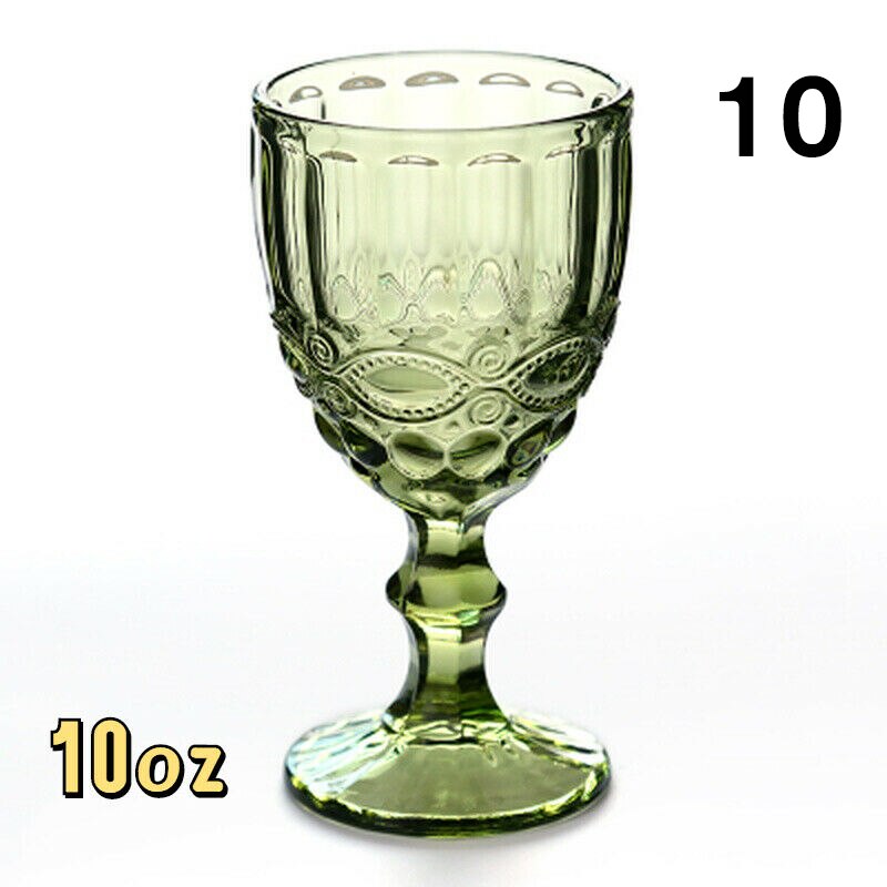 1 pz 240/300ml bicchiere da vino rosso in rilievo retrò calice bicchiere da succo bere Champagne whisky Cup decorazioni per feste di nozze: 10 large