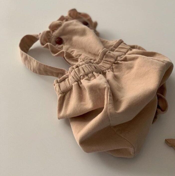 9652C Kinderen Broek Lente 2022 Japanse Baby Corduroy Verstoorde Strap Broek Casual Meisje Leuke Jarretel Broek Outfits