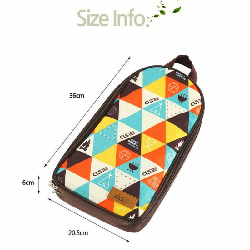 Bolsa de almacenamiento de informal, utensilios de cocina para Camping, organizador de utensilios de cocina, conjunto de viaje portátil, BBQ, bolsa de campamento, cubertería