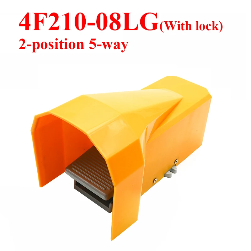 FV320 FV420 4F210-08GL With Lock Cylinder Control Switch 2 Position 5 Way Air Pneumatic Foot Pedal Reversing Valve: green / 1/8"