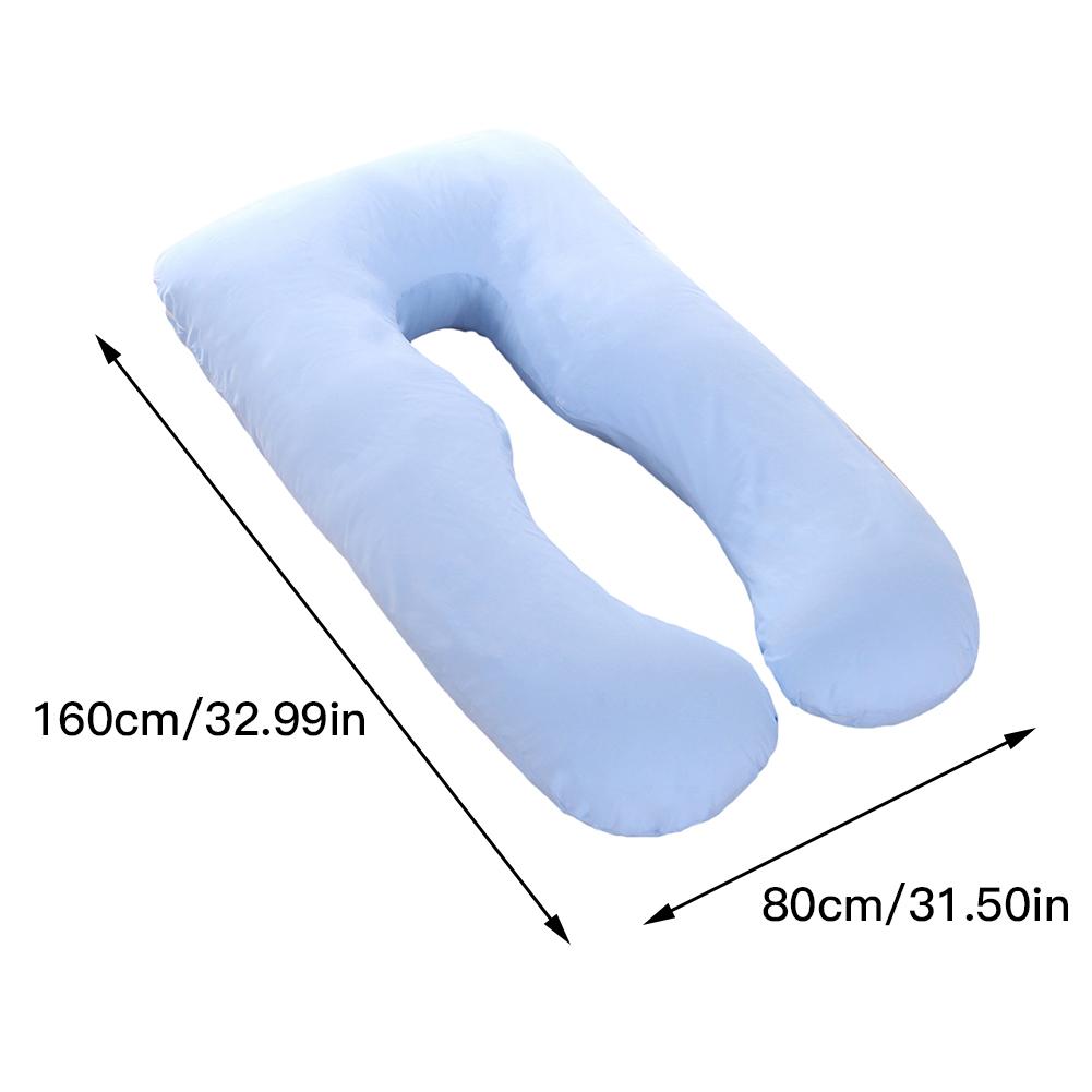 European Large U-shaped Maternal Cushion Cover Multi-functional Side Sleeping Cotton Pillowcase 80*160CM