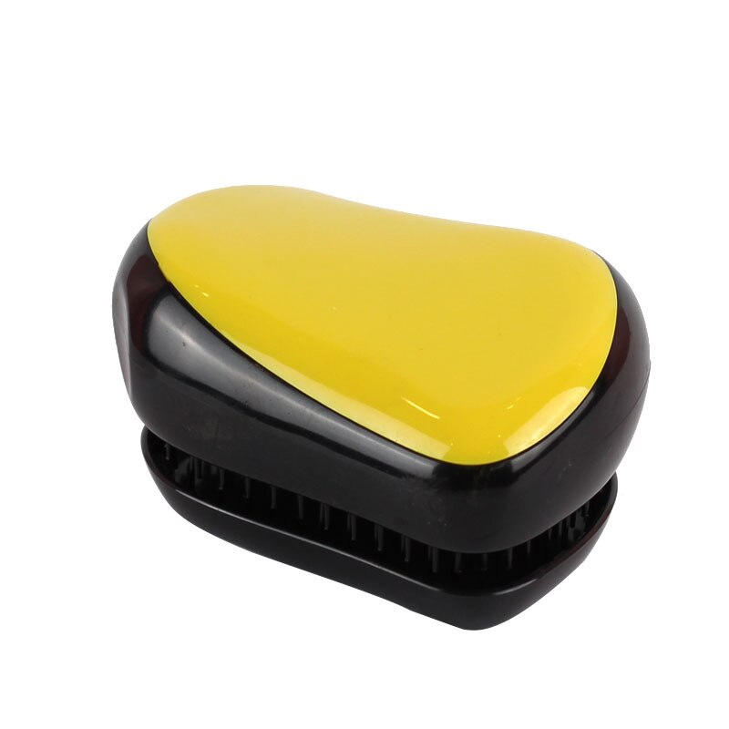 Hair Brush Compact Styler Detangling Hairbrush: Yellow