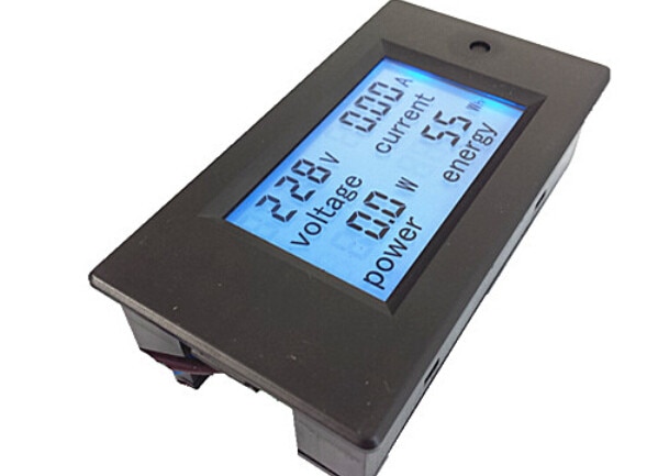 Ac 110V-220V Digitale Lcd 100A Watt Power Meter Volt Amp Ammeter Voltmeter + Case
