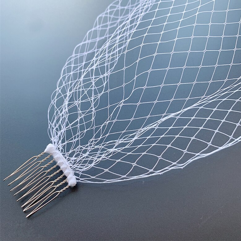Neue Weiß Elfenbein Braut Netz Vogelkäfig Schleier charmant Hochzeit Schleier Hüte Fascinator Gesicht Schleier mit Kamm UK