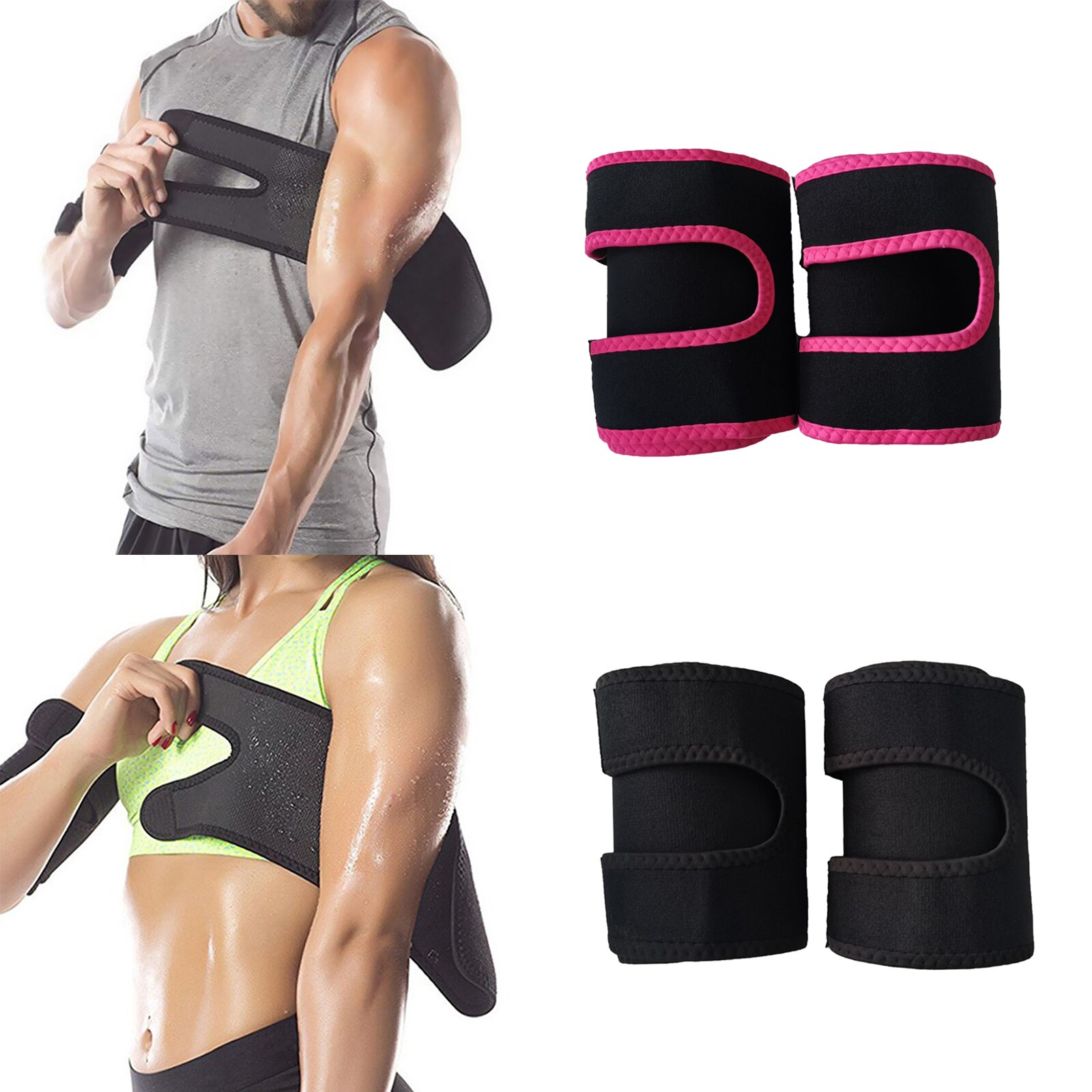 Entraîneur de bras Sauna, 2 pièces, façonne le corps, tondeuse Thermo amincissante, brûleur de ceinture