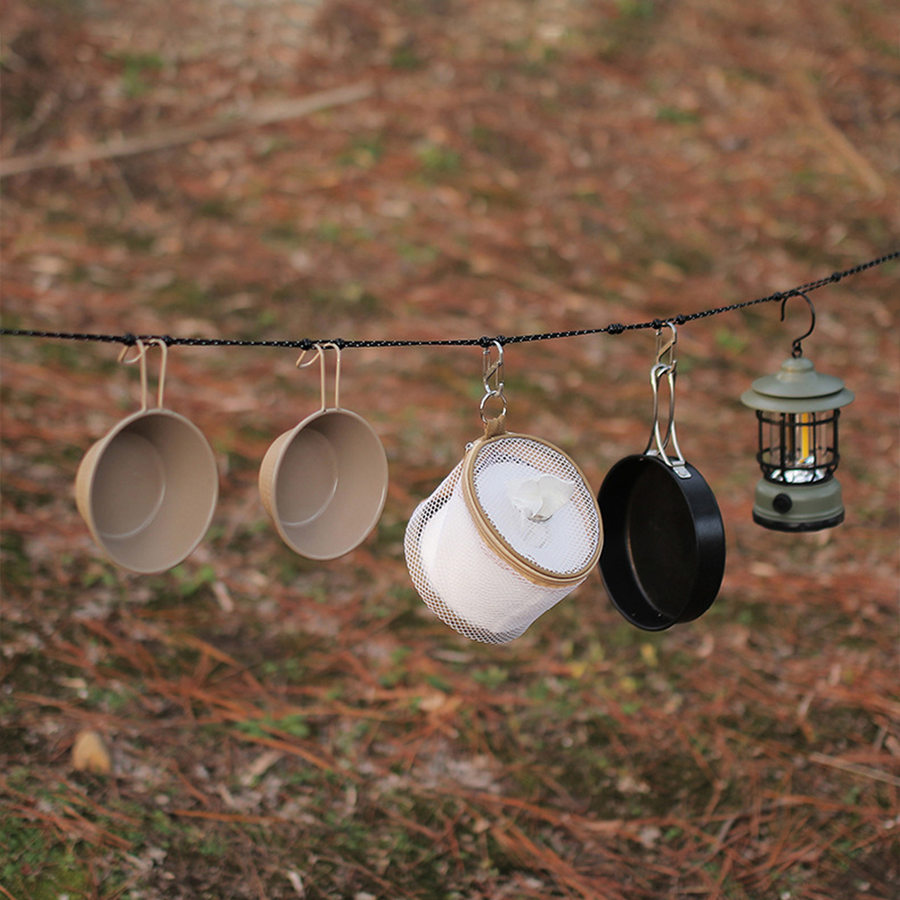 Corde à illant artificiel astique Coupe-Vent pour Voyage, Camping, 12 Clips, 3 m
