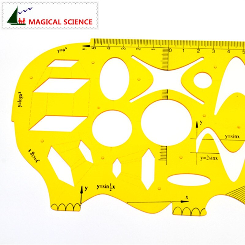 plastic Students' Mathematical templates Multifunctional Drawing rulers Function Geometry Protractor straightedge KJ011