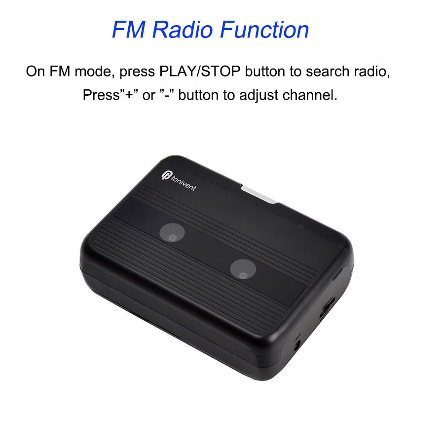 Portable Cassette Player FM Radio Bluetooth Cassette Tape Player Bluetooth Transmitter For Speaker Headphone