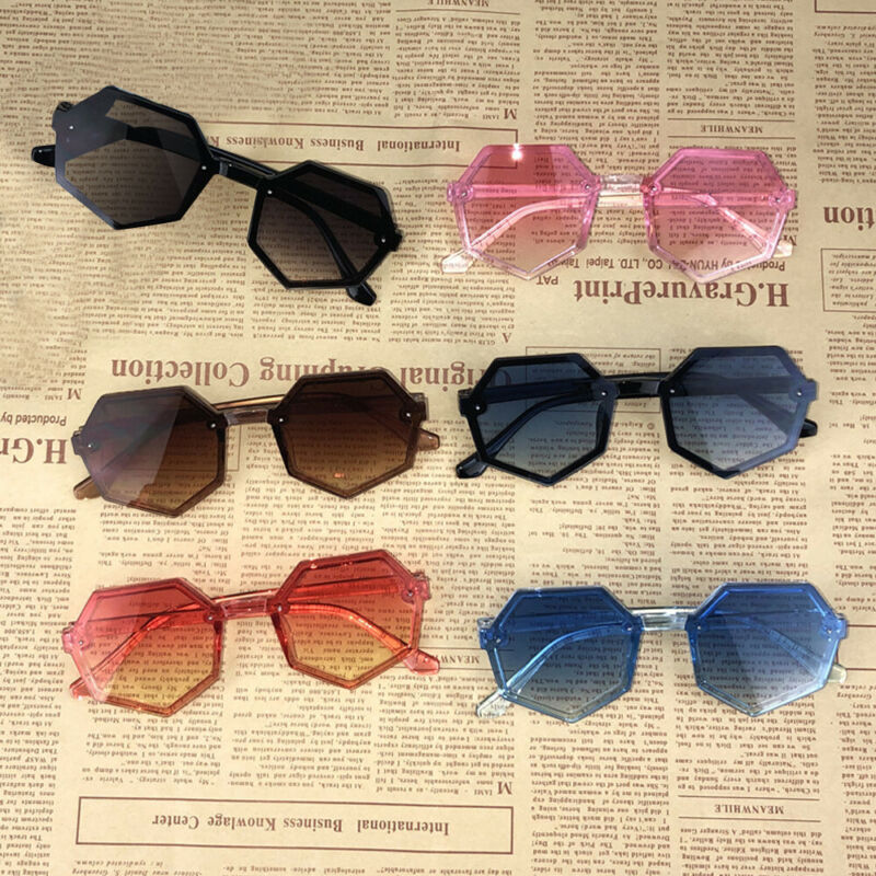 Børns drengepige uregelmæssige solbriller strandskygger linser  uv400 beskyttelse 0-8y