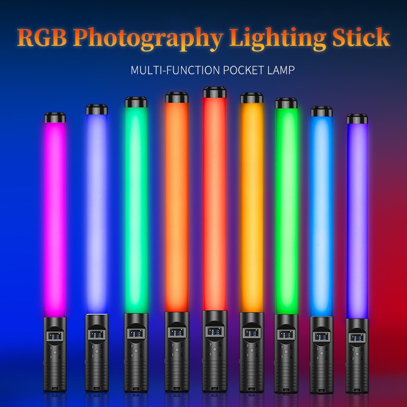 Rgb Kleurrijke Led Stok Vullen Licht Handheld 20W 3000K Led Flash Light Stick Speedlight Fotografische Verlichting
