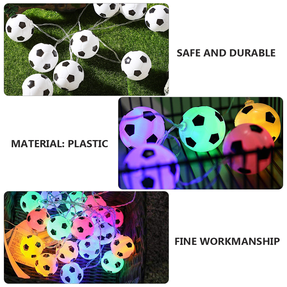 FußBall-Lichterkette, Feen-LED-Lampe, Dekor, dekorative FußBall-Fußbälle, Weihnachten