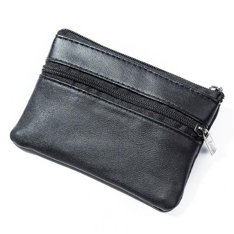 Black Leather Wallet Bag Vrouwen Portemonnees Sleutelhouder Portemonnee Jaar Mode Mini Coin Portefeuilles Vrouwen: Default Title