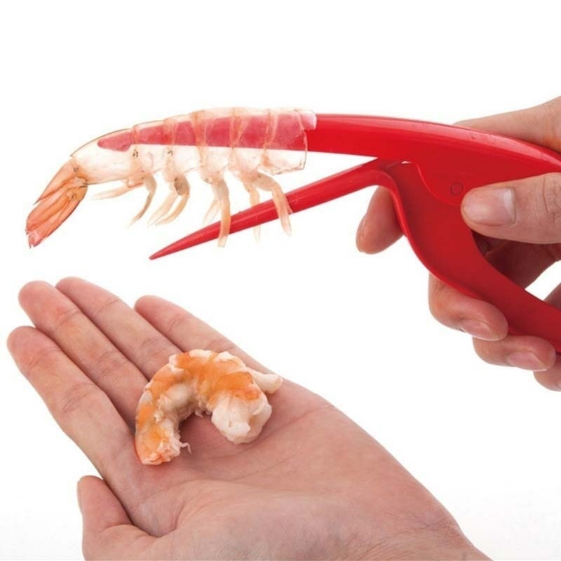 1 pc gambas pelador práctico útil langostino pelador bombardeo dispositivo camarones Deveiner cáscara herramientas de cocina