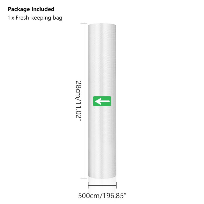 Żywności torebki próżniowe worek do pakowania rolki do przechowywanie żywności Saver Sous Vide dla maszyna do pakowania próżniowego rolki: 28x500cm x1