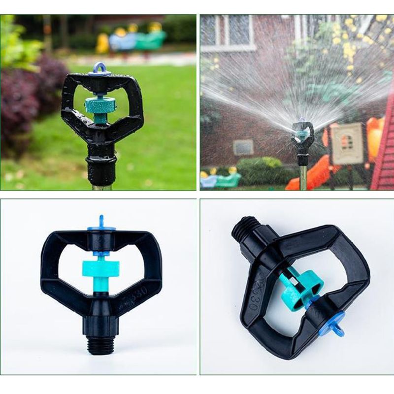 1/2 inch buitendraad roterende sproeier tuinsproeier 2 gaten 360 graden sproeikop irrigatie accessoires