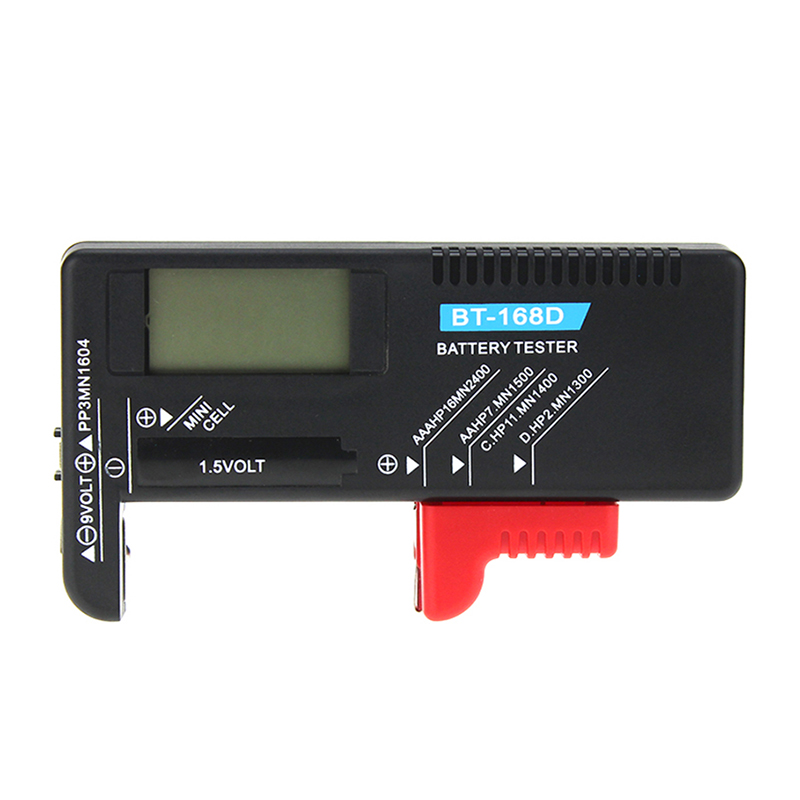 Bt -168d batteritester digital batterikapacitet tester værktøj universal batterikontrol aa aaa 9v knapcellebatteri analysator: Bt -168d