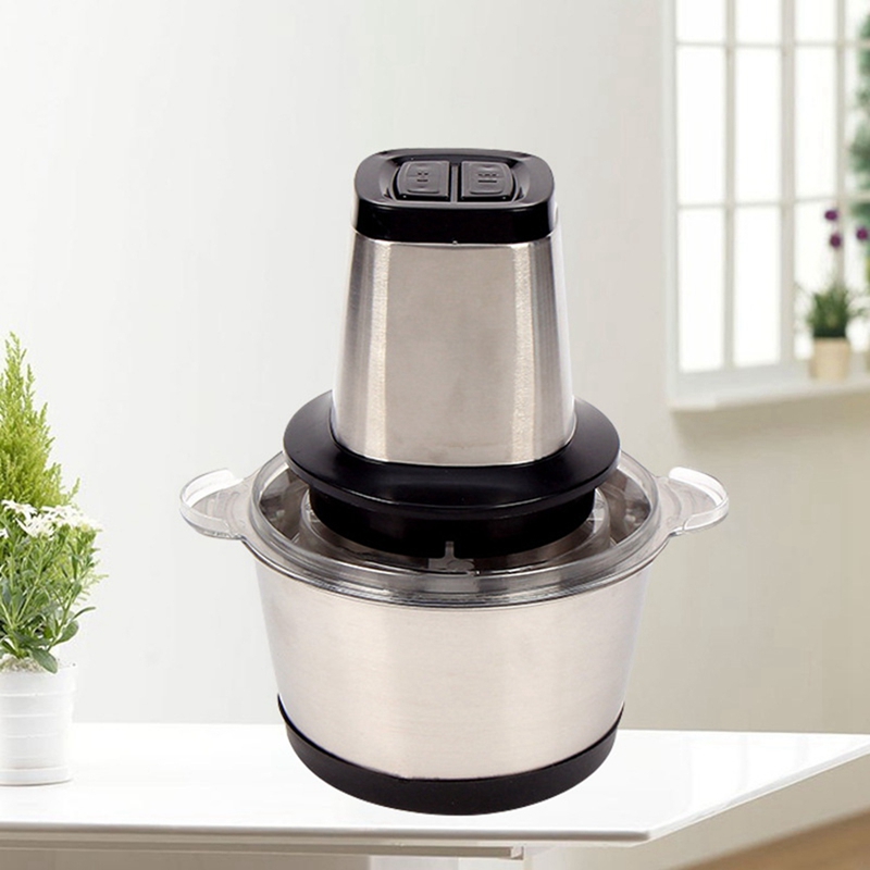 Food Processor Stainless Steel Meat Grinder 2L Mini Electric Food Chopper Blender Machine Kitchen Appliances,EU Plug