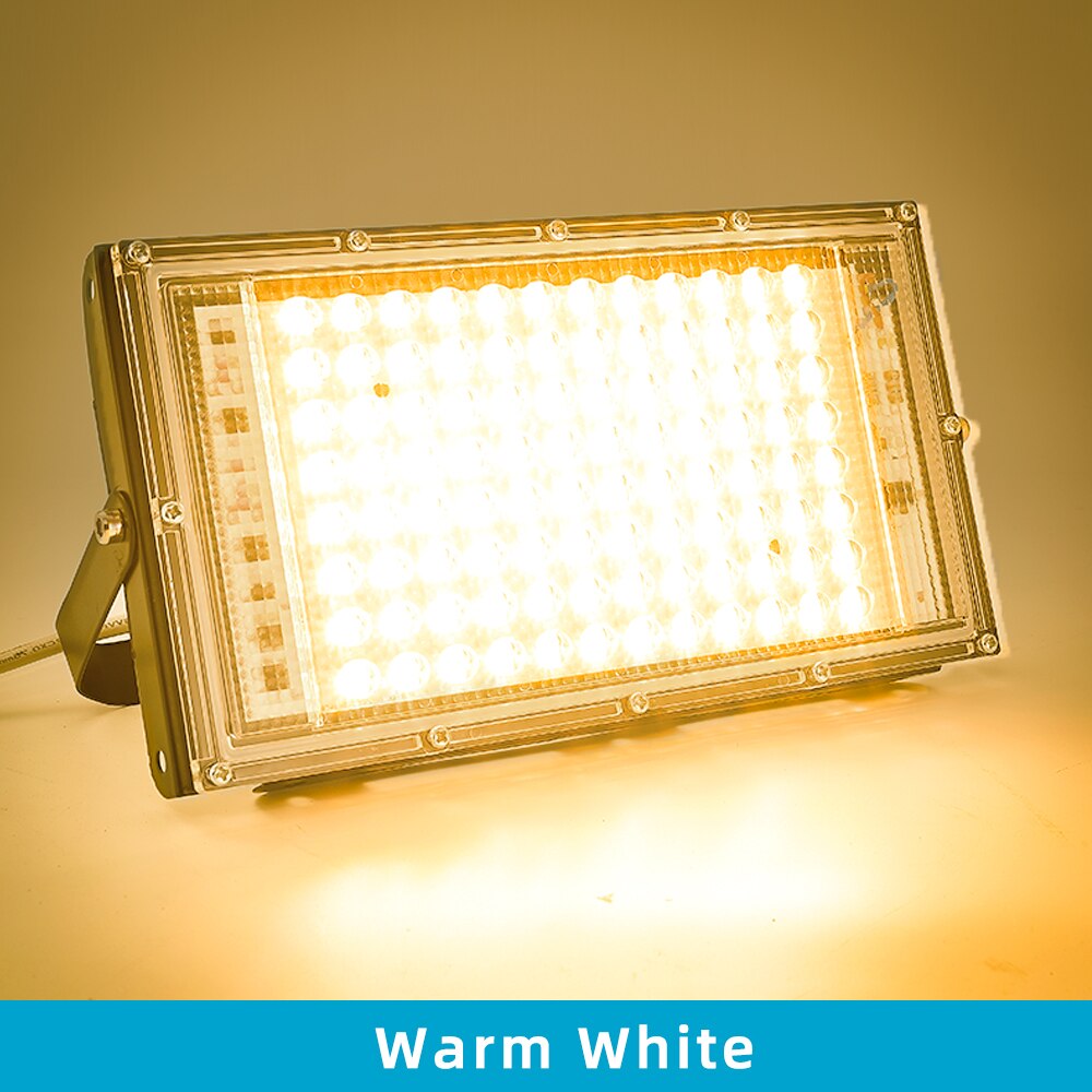 100w flomlys  ac 220v 230v 240v ip65 vanntett av ledet gatelampe hagevegglampe landskapsbelysning utelys: Varm hvit 100w