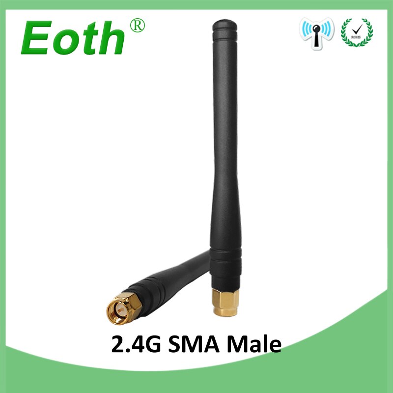 2pcs 2.4GHz Antenna WIFI SMA Male connector 3dbi Aerial 2.4 ghz antena wi fi 2.4G antenne for Wireless wi-fi Router antenas