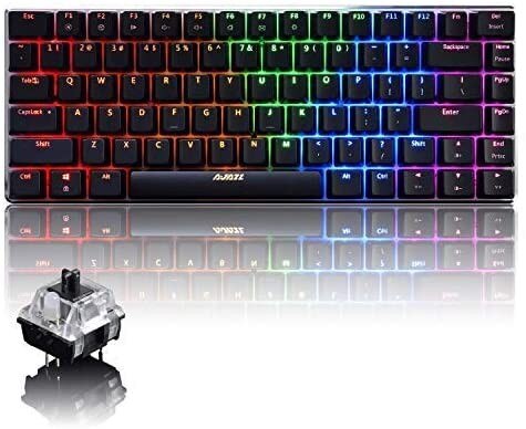 AK33 klawiatura mechaniczna niebieski czarny przełącznik 82-klucze podświetlana klawiatura do gier dla Laptop do gier PC profesjonalny zestaw gier dla combo: B