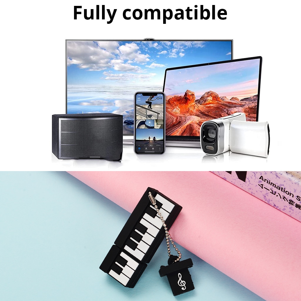 cartone animato pianoforte chiave veloce unità 64GB memoria bastone USB veloce unità 64 gb2.0 cartone animato penna unità 64GB USB bastone 64GB regalo USB