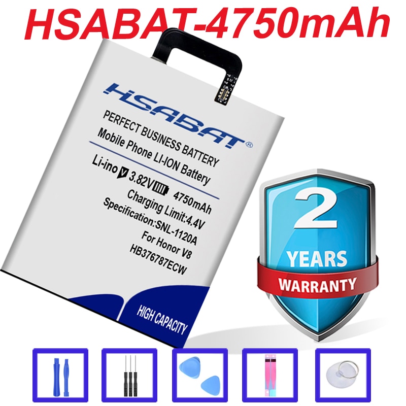 Hsabat 47500 mah  hb376787 ecw batteri til huawei honor  v8 batteri batteri akku