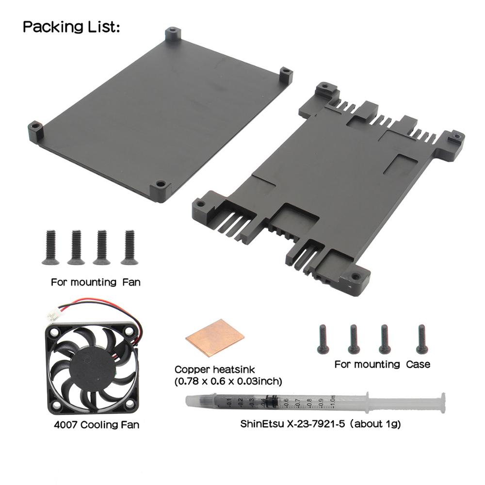 LattePanda Aluminium Legierung fallen passiv Kühlung Gehäbenutzen mit Kühlkörper für LattePanda Alpha & LattePanda Delta: Case mit Fan
