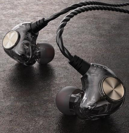 Android Mobiele Telefoon Drive-By-Wire Headset Metalen Zware Bas Computer Pc Headset In-Ear Sport Headset telefoonhoorn Headset: Black