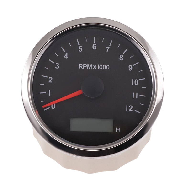12000 Rpm Auto Boot Toerenteller Motor Tacho Gauge Met Lcd Urenteller Digitale Display Toerenteller Voor Vrachtwagen Motorfiets