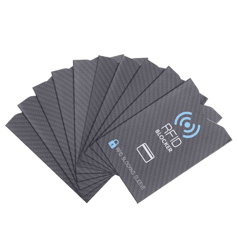 Protection antivol RFID pour cartes de crédit, 10 pièces, Protection contre le blocage des manches du porte-cartes, étui pour cartes bancaires