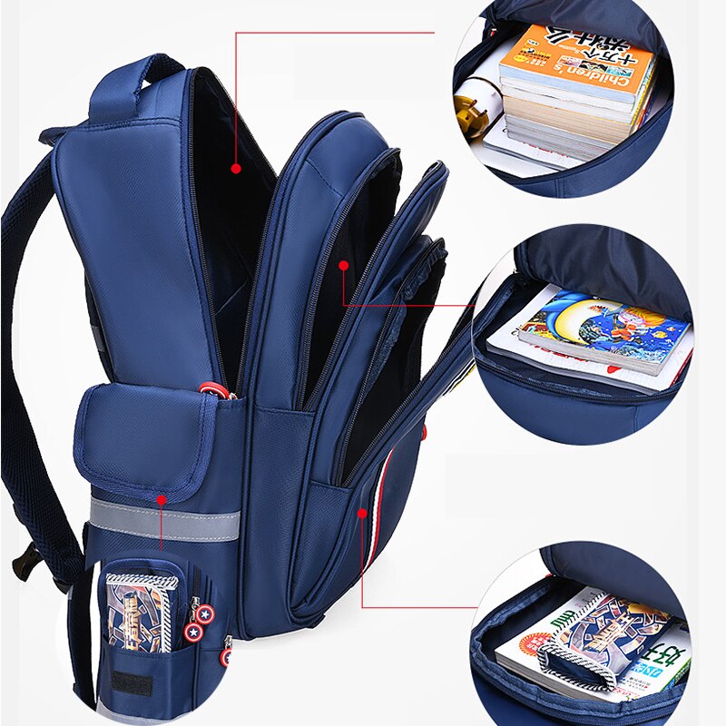 OYIXINGER Nylon Teenager Rucksack Neue Jungen Und Mädchen Grundschüler Bookbag Gebogene Schulter Riemen Einfache Licht Schulranzen