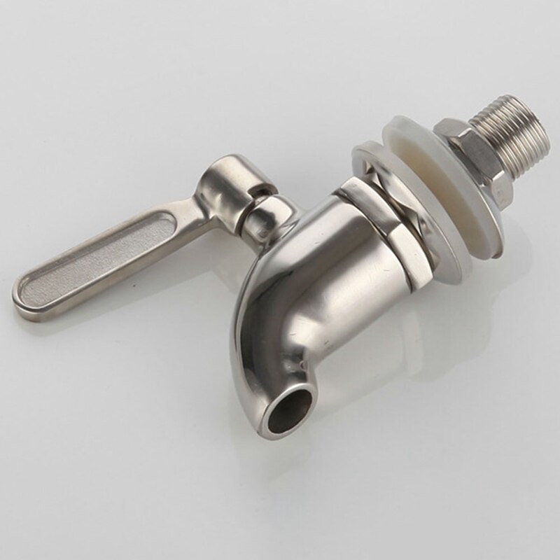 12Mm 16Mm Drank Wijn Vat Kraan Drinken Dispenser Tap Tap Water Roestvrij Staal Koffie Sap Kranen Zilver Kraan