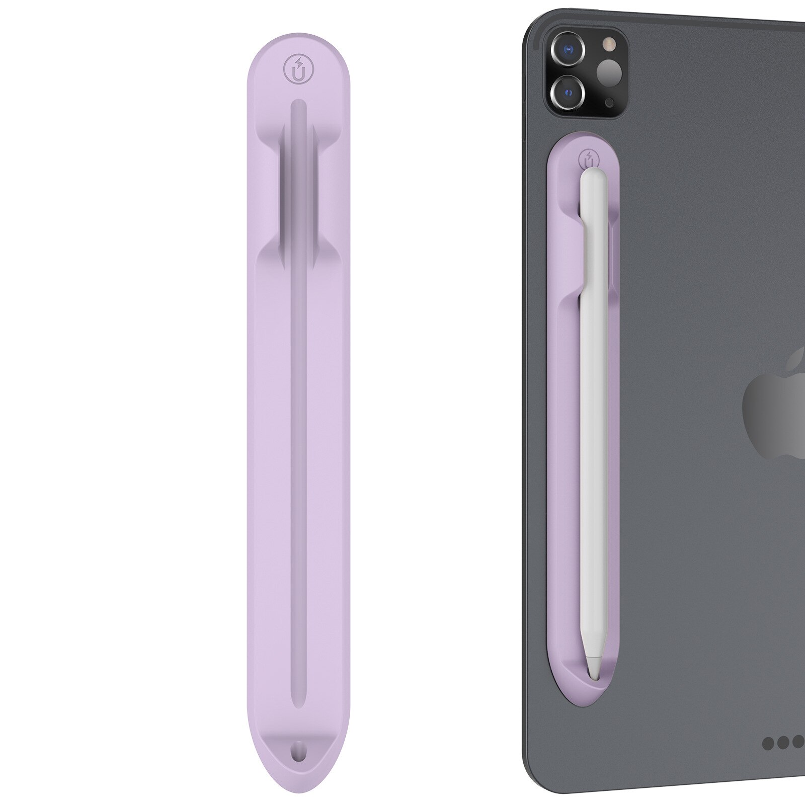 Suitable For Apple Pencil 1/2 Generation Silicone Magnetic Absorption Holder Apple Pencil Magnetic Silicone Holder Storage Case: Purple