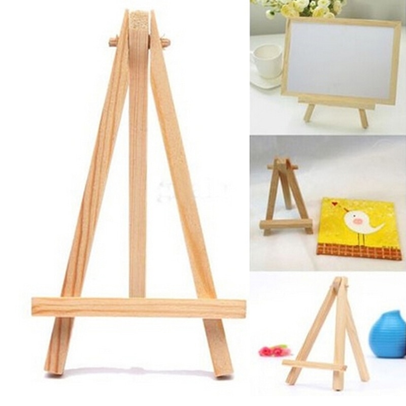 Mini trekunstner stativ male staffeli for fotomaling postkort display holder ramme søt skrivebord dekor 8*15cm