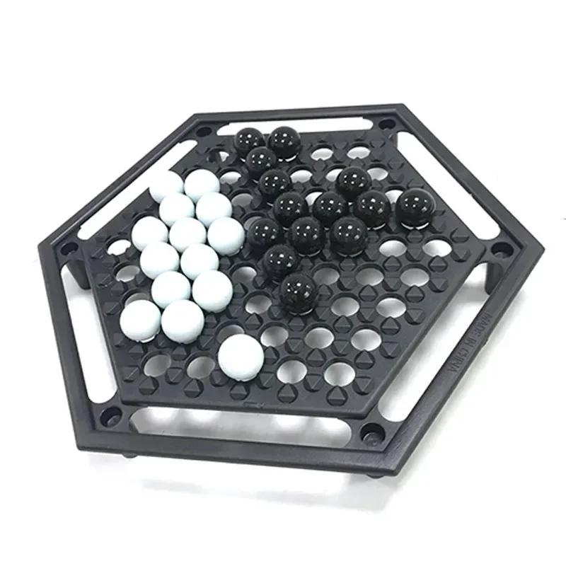 Juegos de mesa Hexagon Reversi juego de mesa familiar desarrollo intelectual de escritorio hogar juego de estrategia de mármol para niños