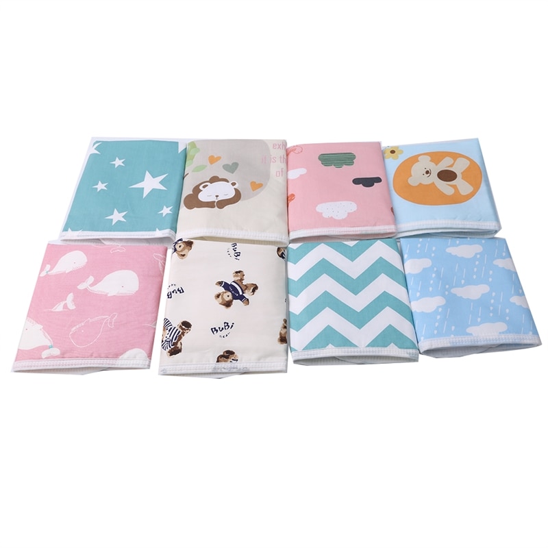 Baby Changing Mat Cartoon Cotton Blend Waterproof Sheet Baby Changing Pad Table Diapers Urinal Game Play Cover Infant Mattress