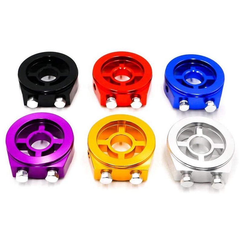 Car Universal Oil Filter Cooler Plate Adaptor M201.5 and 3/4-16 Sandwich Adapter Oil Gauge