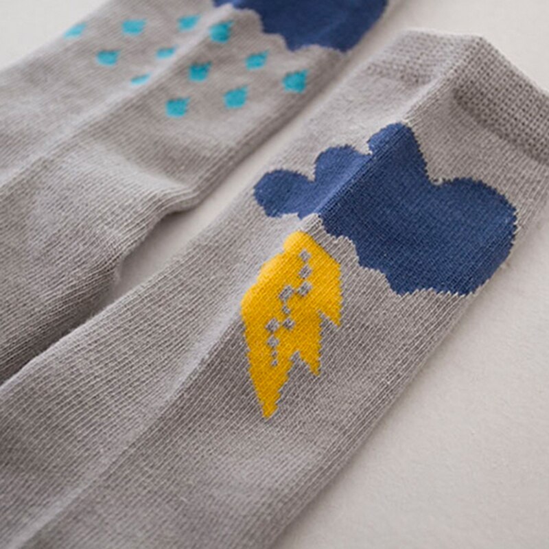 Frühling freundlicher socken Karikatur Wolke regentropfen knie hohe socken kleinkind Baby bein wärmer freundlicher socken herbst bebe calcetines