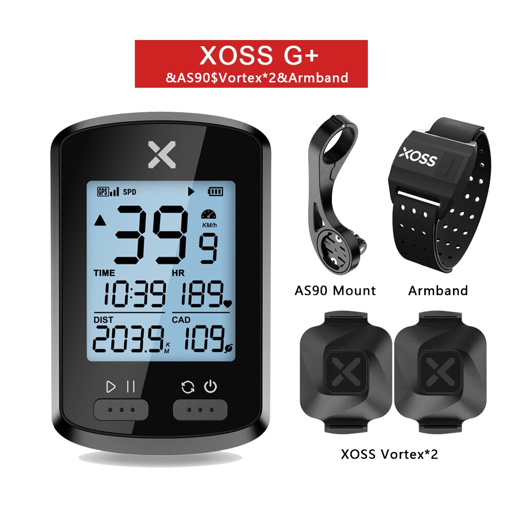 XOSS G/G+ Bike Computer Wireless GPS Speedometer Rainproof Road Bike MTB Bicycle Odometer Bluetooth ANT+ With TOWILD CL600 light