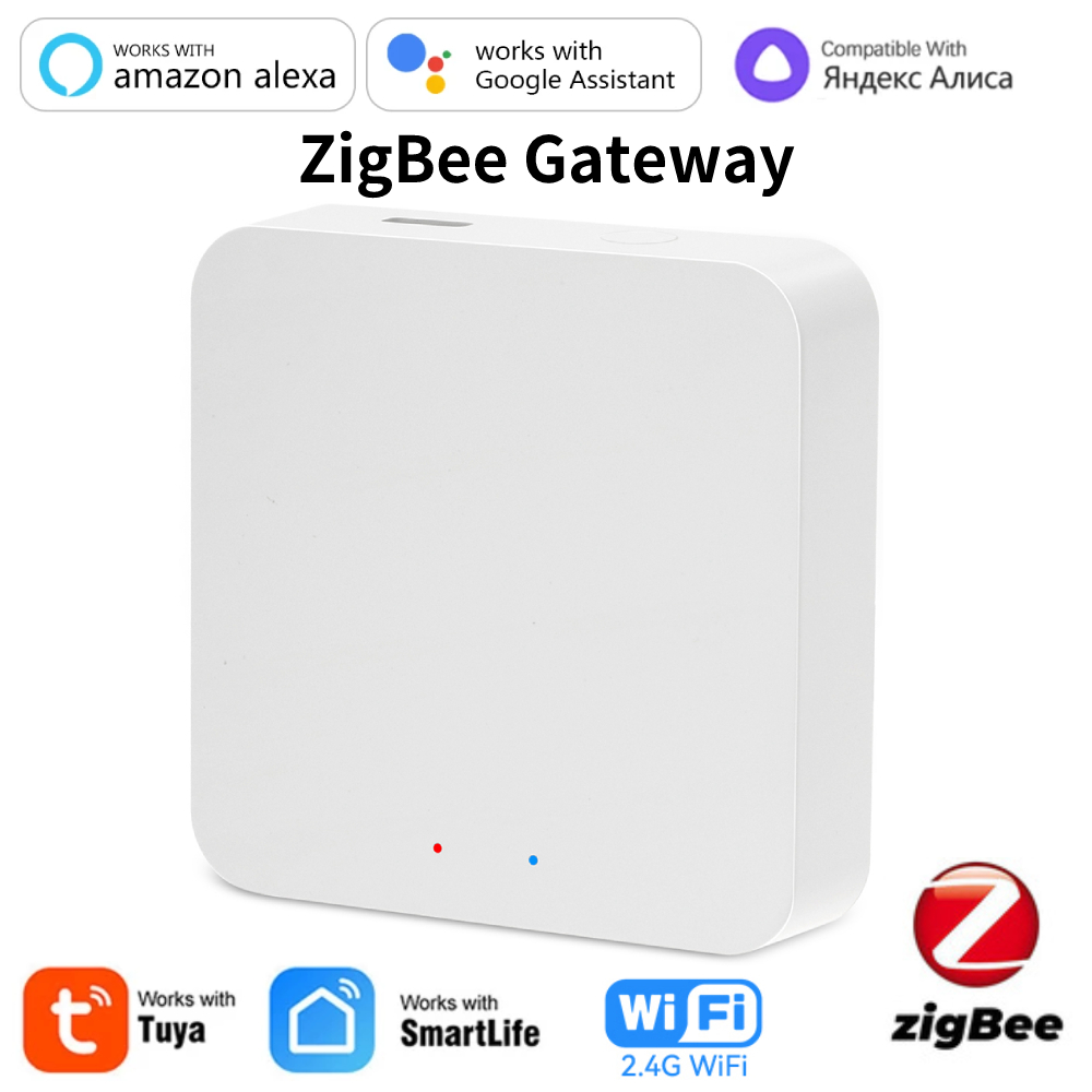 Tuya ZigBee – Hub passerelle multimode pour maison intelligente, pont WiFi, maille Bluetooth, télécommande Smart Life, fonctionne avec Alexa Google Alice: vert clair
