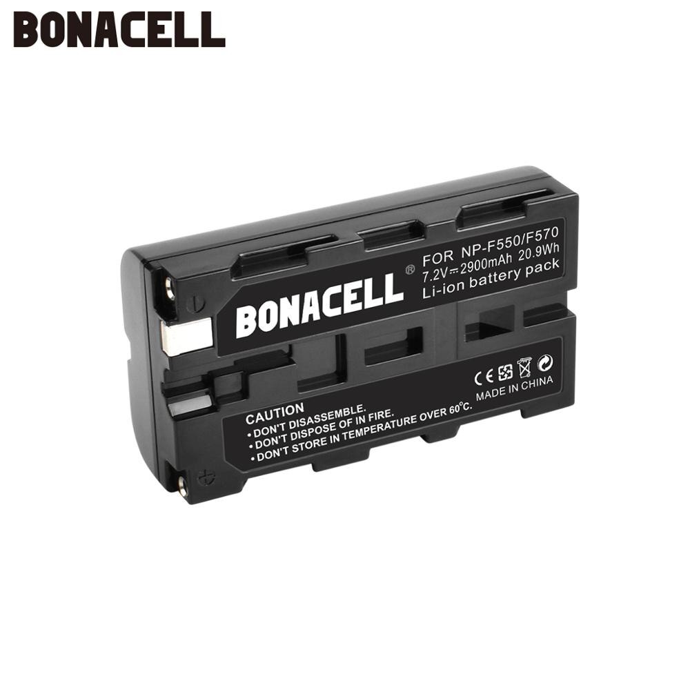 Bonacell 2900mAh NP-F550 NP F550 NP-F570 Camera Battery For Sony NP-F330 NP-F530 NP-F570 NP-F730 NP-F750 CCD-TRV81 CCD-RV100 L70: 1 Pack Battery
