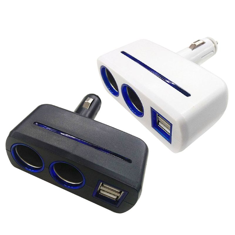 Portable réglable 2 allume-cigare séparateur chargeur de voiture double prise USB adaptateur secteur pour Apple iPhone Samsung Huawei téléphone