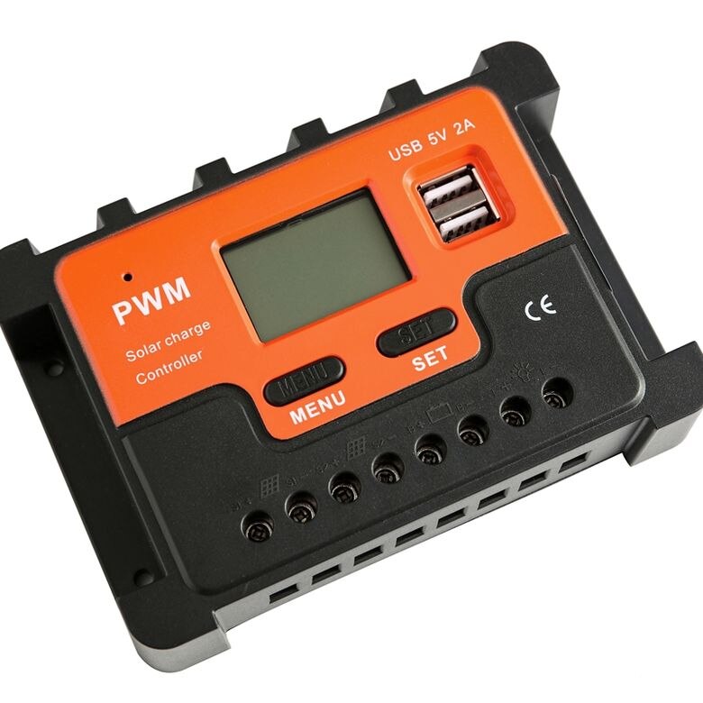 Factory direct orange solar charge controller 20a