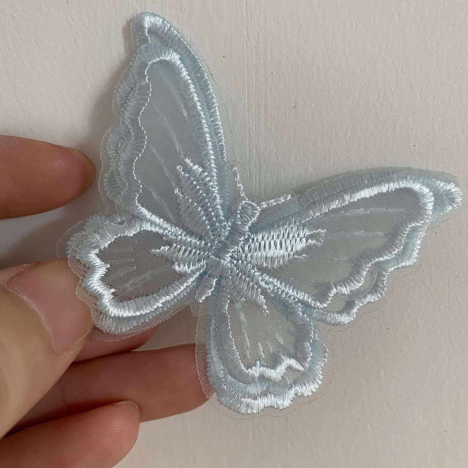10 Stuks Borduren Vlinder Naai Ijzer Op Patch Badge Bruiloft Bruidsjurk Geborduurde Applique Naaien Craft DIY: Antiek Zilver