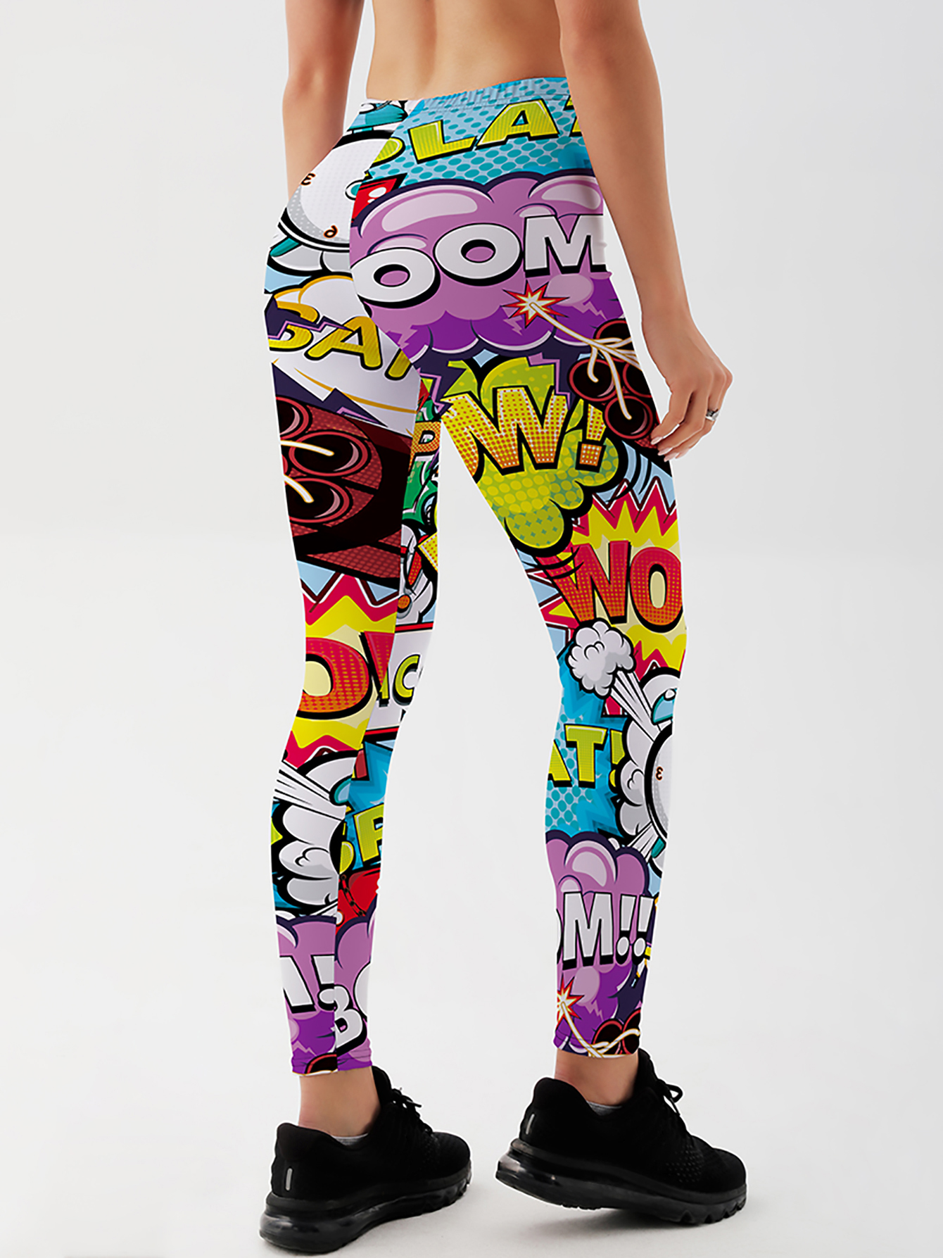 Mallas con estampado 3D, mallas deportivas Push Up para mujer, pantalones deportivos para correr, estilos de juego de cómic de dibujos animados, mallas para chica