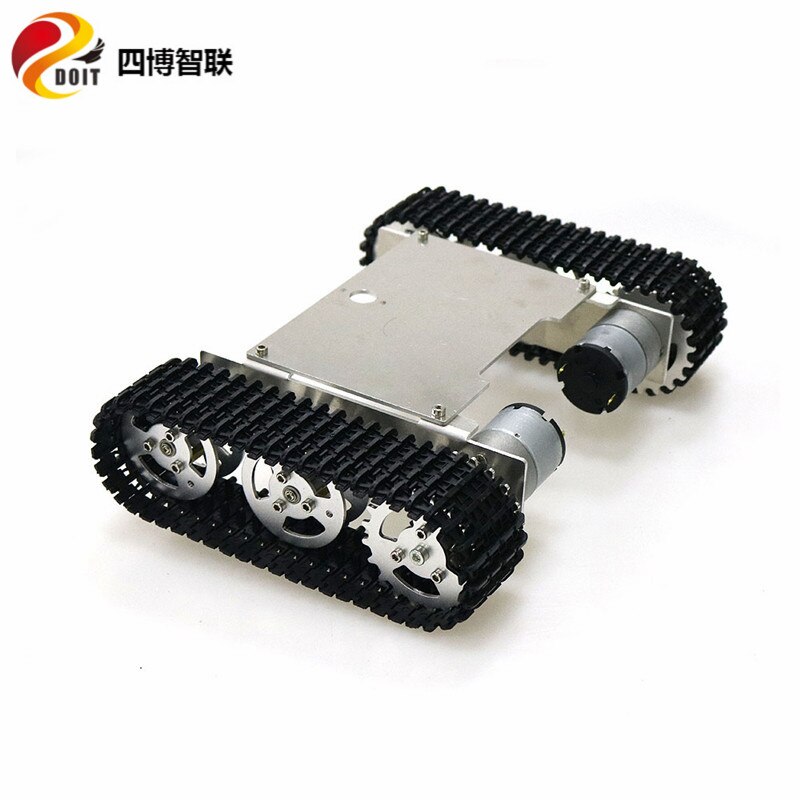 SZDOIT Metal Crawler Robot Tank Chassis Kit Smart Tracked Vehicle 2pcs 33GB-520 Motor DIY For Arduino Education Competition Toy