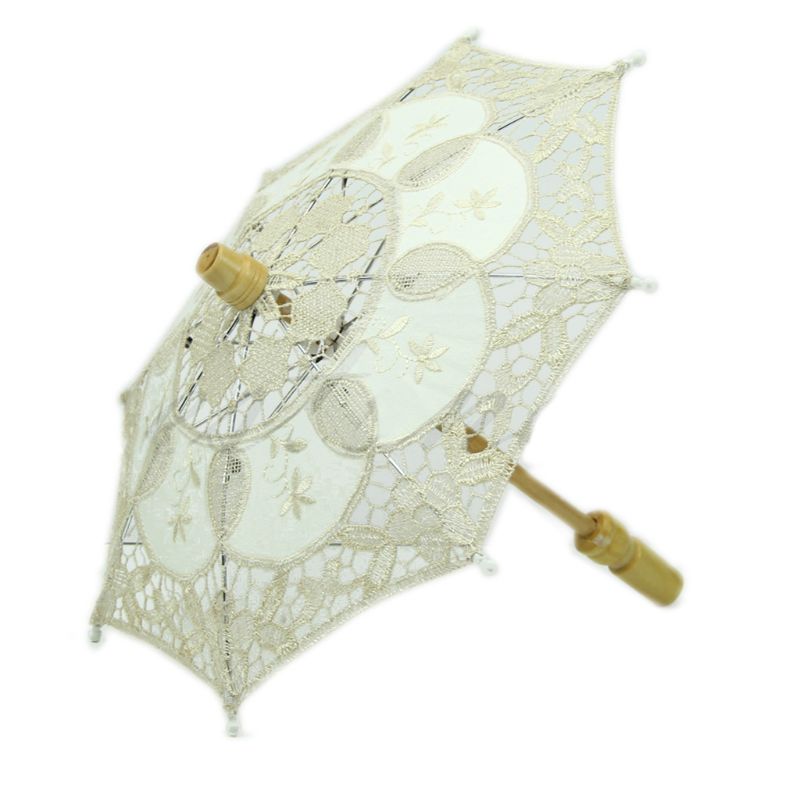 Embroidered Lace Parasol Wedding Umbrella: BG
