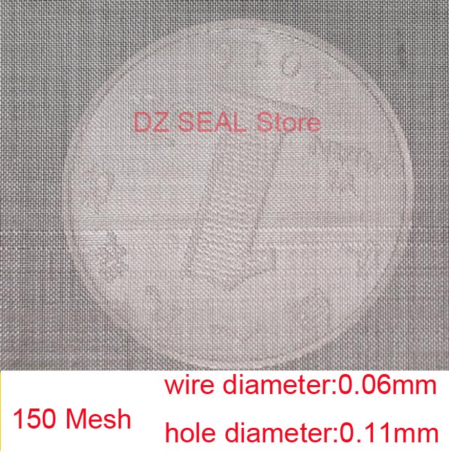 304 rustfritt stål netting matfilter metall nettfiltrering trådplate silfilter hjemmekjøkkensiler 300mm x 1000mm: 150 masker