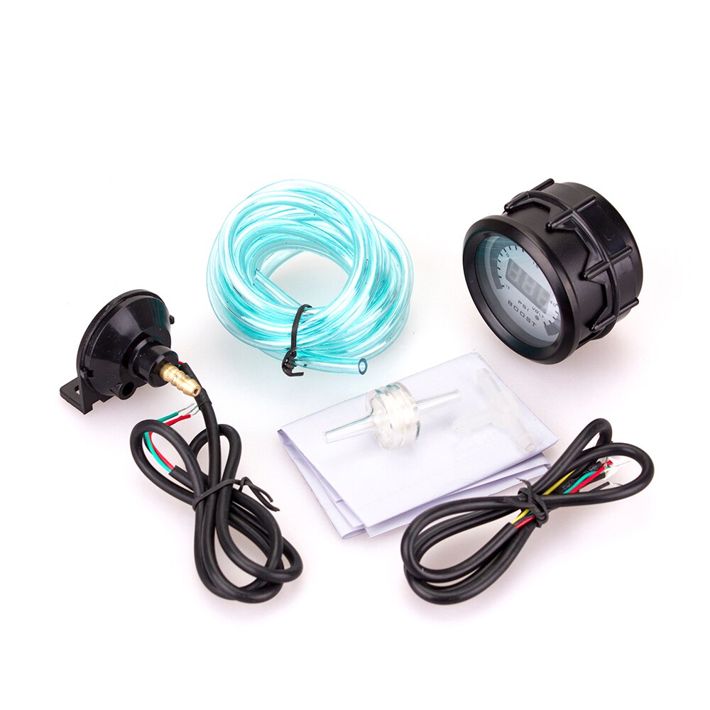 52mm biler digital måler luftbrændstofforholdsmåler psi boost/vand/olie temperatur/tryk/omdrejningstæller/egt måler med led displaymåler