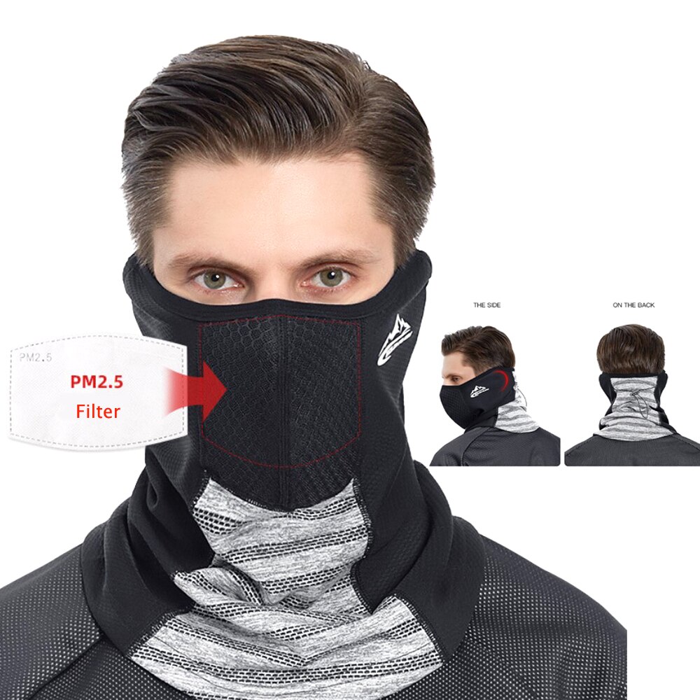 Winter Neck Warmer Thermal Fleece Motorcycle Thick Tube Gaiter Face Scarf Windproof Men Women Bandana Cycling Outdoor Headband: S1